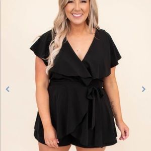 Chic Soul Going International Black romper 1X